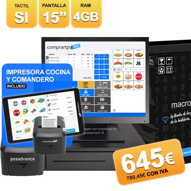 tpv completo para cocina