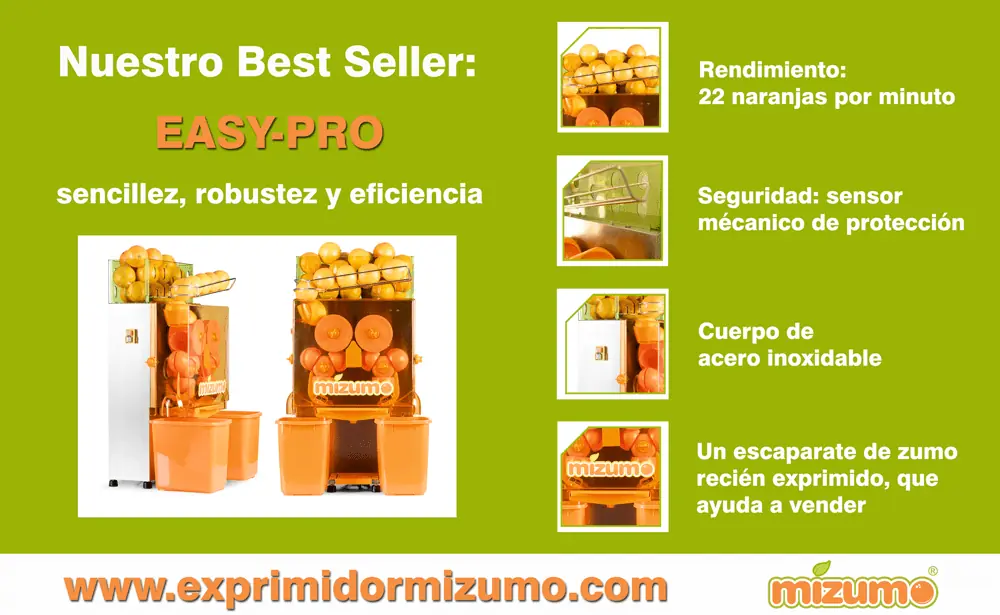 Características-EXPRIMIDOR DE NARANJAS EASY-PRO
