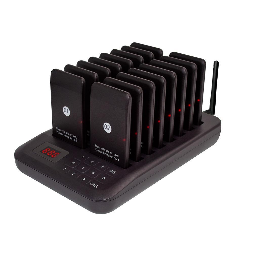 Avisadores inalámbricos para hostelería con vibración y luz – Pack profesional 10 unidades