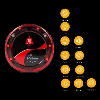 Avisadores inalámbricos para hostelería con vibración, sonido y luz – Pack profesional 20 unidades