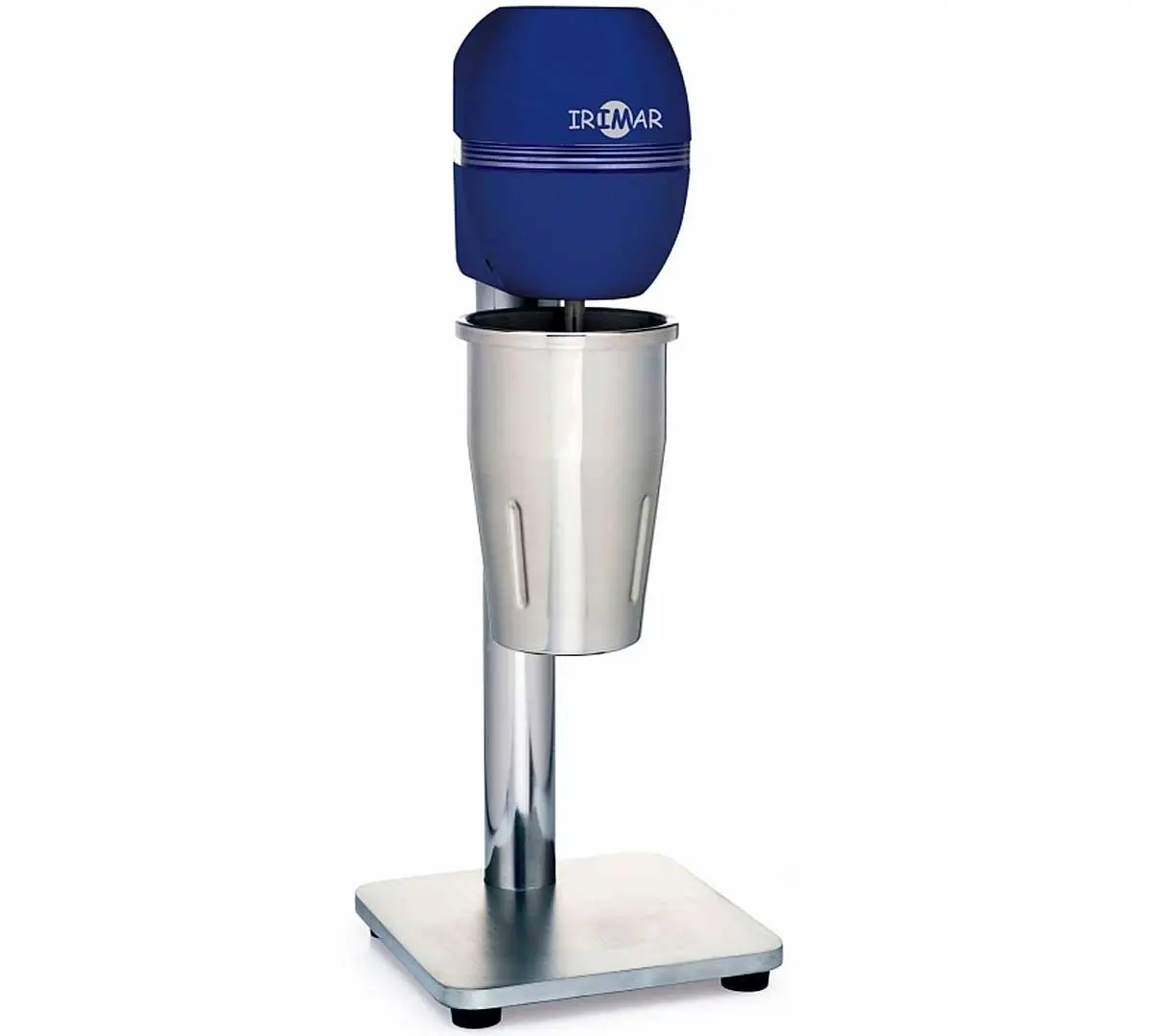 Batidor de bebidas simple azul con vaso de acero inoxidable de 1 litro - Imagen 2