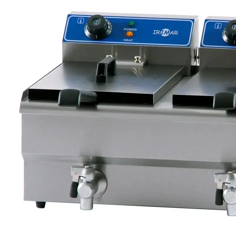 Freidora eléctrica de sobremesa doble 8,5 + 8,5 litros con grifo - Imagen 3