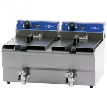 Freidora industrial eléctrica doble FRY-9+9 Irimar – Dos cubas independientes