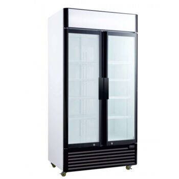 Armario expositor refrigerado 800L 2 puertas batientes de vidrio 1000x730x2030h Pekín