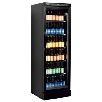 Armario Refrigerado 1 puerta de cristal color negro