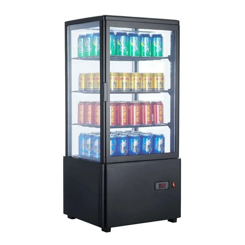 Expositor Refrigerado 4 Caras 78L Blanco o Negro de 447x400x969h mm - Imagen 2
