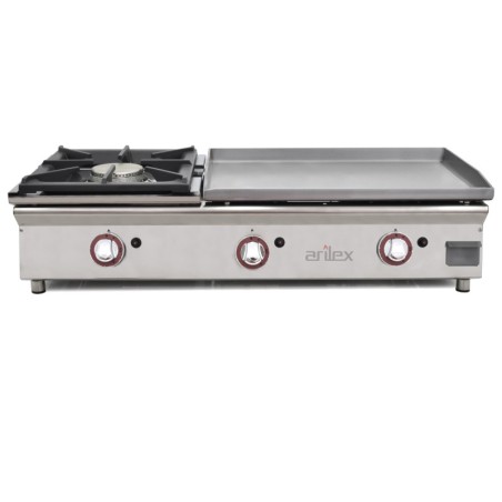 Plancha a gas 60 cm en acero laminado 6 mm y fogón 6 Kw ARILEX 100 PGLFN - Imagen 3