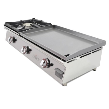 Plancha a gas 60 cm en acero laminado 6 mm y fogón 6 Kw ARILEX 100 PGLFN - Imagen 4