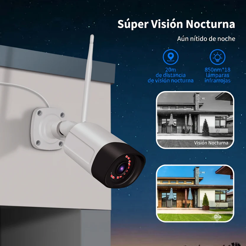 Sistema de videovigilancia WiFi para comercios - 8 cámaras 5MP, cobertura total y sin cuotas - Imagen 6