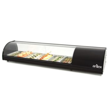 Vitrina Refrigerada de Tapas ARILEX Negra | 6 Bandejas GN 1/3