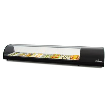 Vitrina Refrigerada de Tapas ARILEX Negra | 8 Bandejas GN 1/3