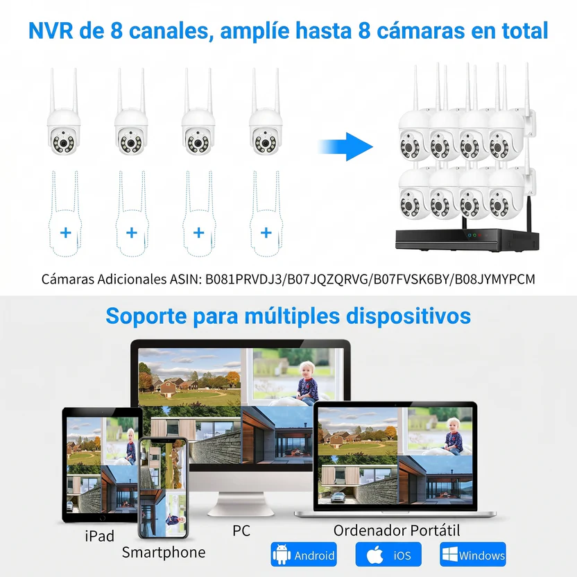 Videovigilancia inteligente para comercios - 8 cámaras PTZ motorizadas con IA, cobertura total y sin cuotas - Imagen 6