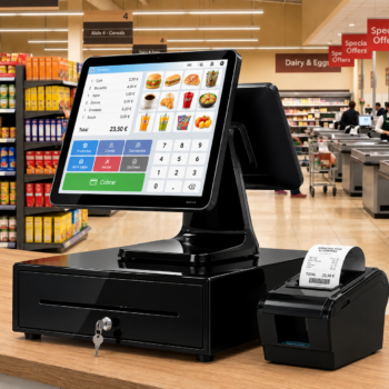 TPV con caja registradora y doble pantalla táctil