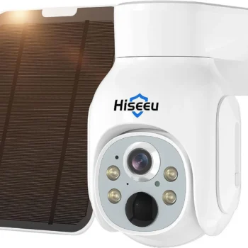 Cámara de seguridad solar exterior 4MP PTZ 360° totalmente inalámbrica