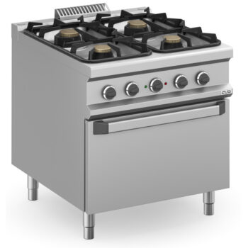 Cocina a Gas Magistra Plus 900 | 4 Fuegos (36 kW) + Horno Eléctrico Profesional