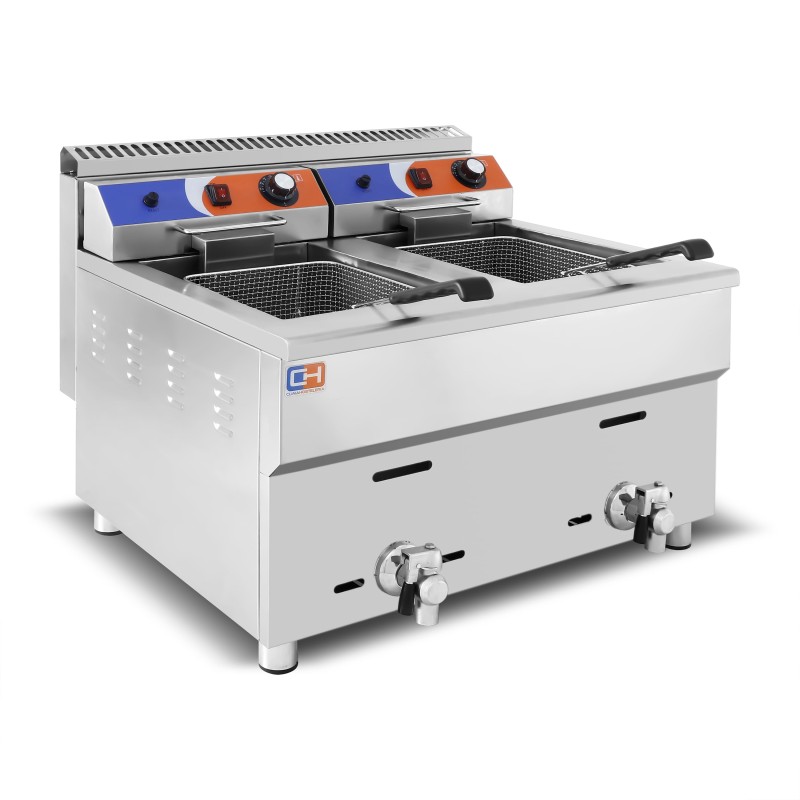 Freidora a Gas Propano Doble 18+18 Litros | LPK GF-182 (14 kW)