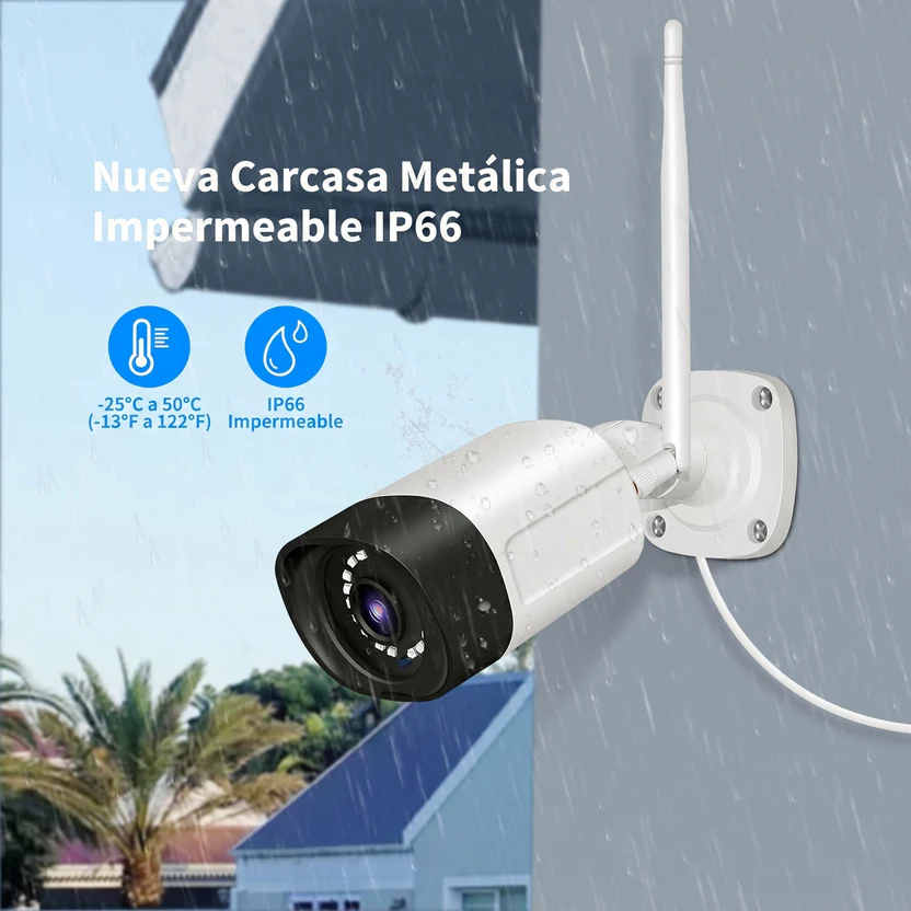 Cámara de seguridad exterior 5MP — Vigila tu casa en color, de día y de noche - Imagen 4