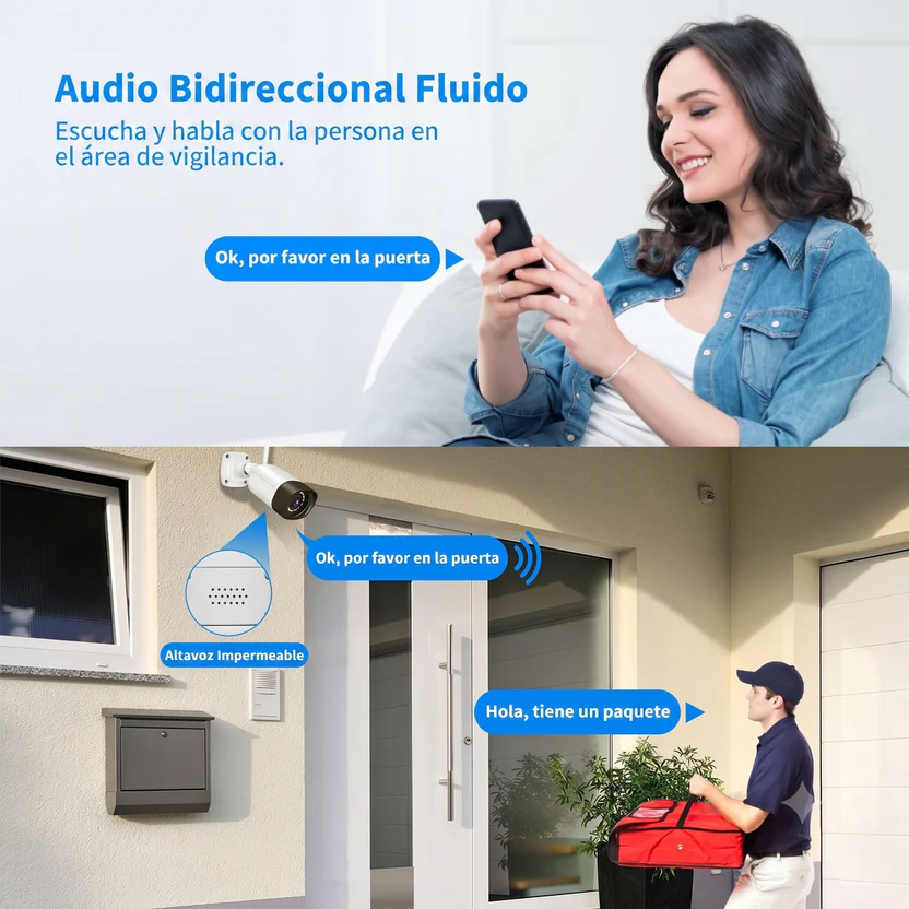 Cámara de seguridad exterior 5MP — Vigila tu casa en color, de día y de noche - Imagen 7