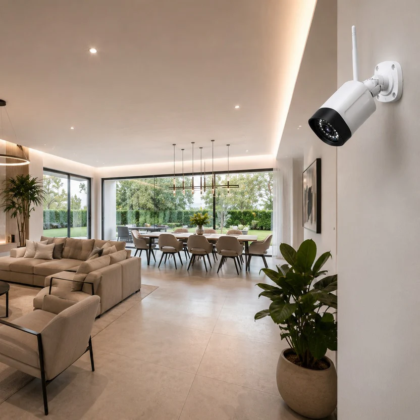 Cámara de seguridad exterior 5MP — Vigila tu casa en color, de día y de noche