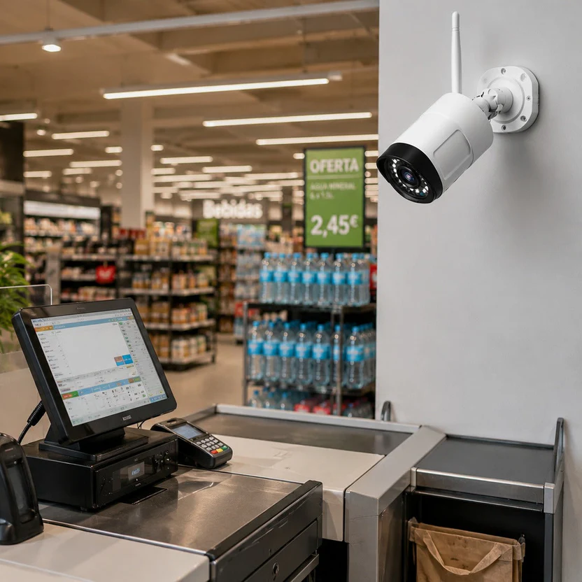 Cámara de Seguridad para Tiendas y Supermercados | Configurada + APP + Cartelería Incluidas - Imagen 2