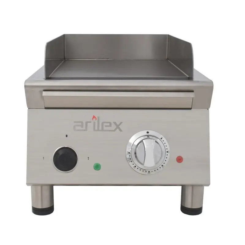Frytop eléctrico ARILEX 40 cm | Placa lisa con baño de cromo duro de 15 mm | 40FRYECN