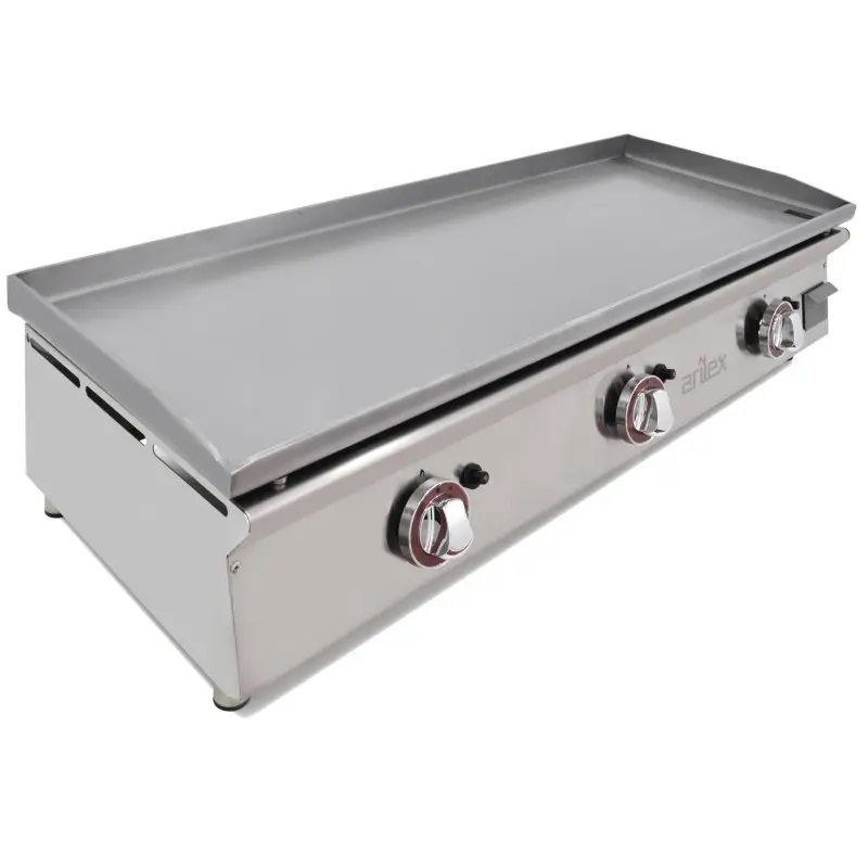 Plancha a gas ARILEX 100 cm, acero laminado de 6 mm