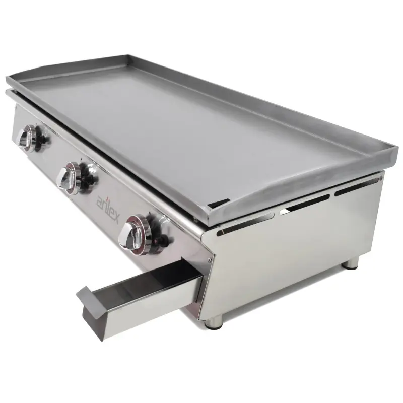 Plancha a gas ARILEX 100 cm, acero laminado de 6 mm