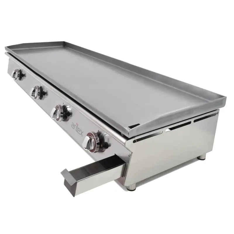 Plancha a gas ARILEX 120 cm, acero laminado de 6 mm
