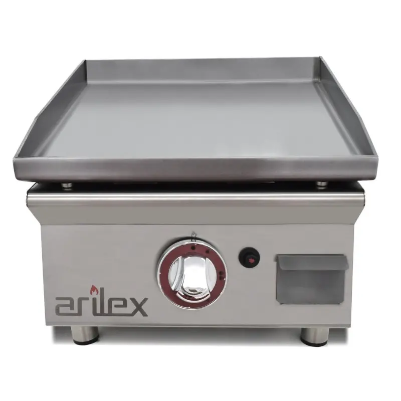 Plancha a gas profesional ARILEX 40 cm, acero laminado de 6 mm