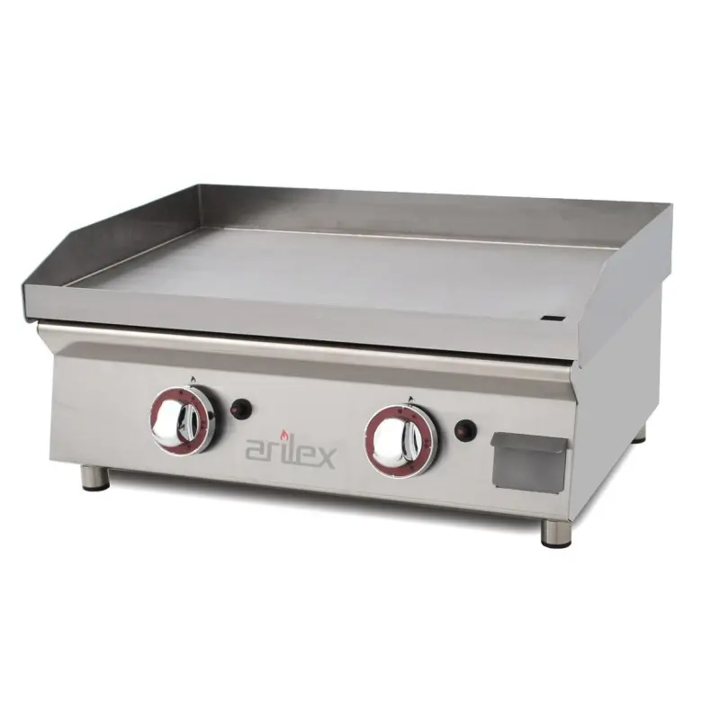 Plancha a gas ARILEX 60 cm, acero rectificado de 15 mm