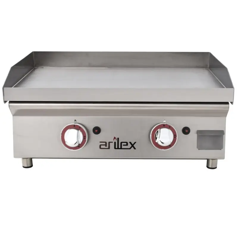 Plancha a gas ARILEX 60 cm, acero rectificado de 15 mm
