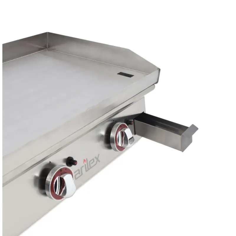 Plancha a gas ARILEX 60 cm, acero rectificado de 15 mm