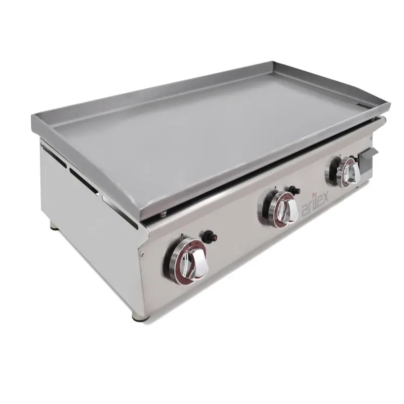 Plancha a gas ARILEX 80 cm, acero laminado de 6 mm