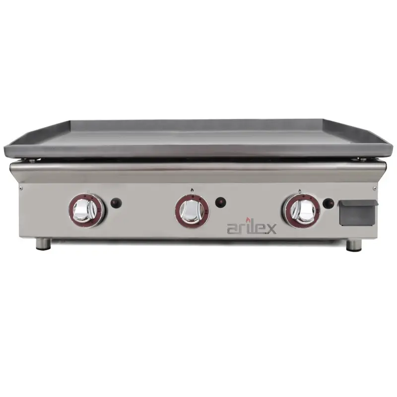 Plancha a gas ARILEX 80 cm, acero laminado de 6 mm