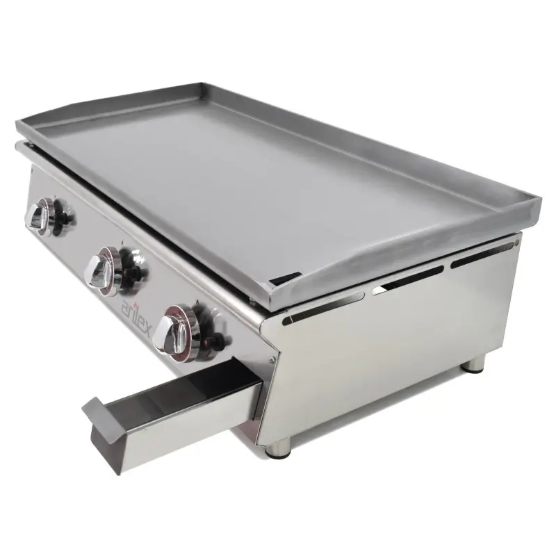 Plancha a gas ARILEX 80 cm, acero laminado de 6 mm