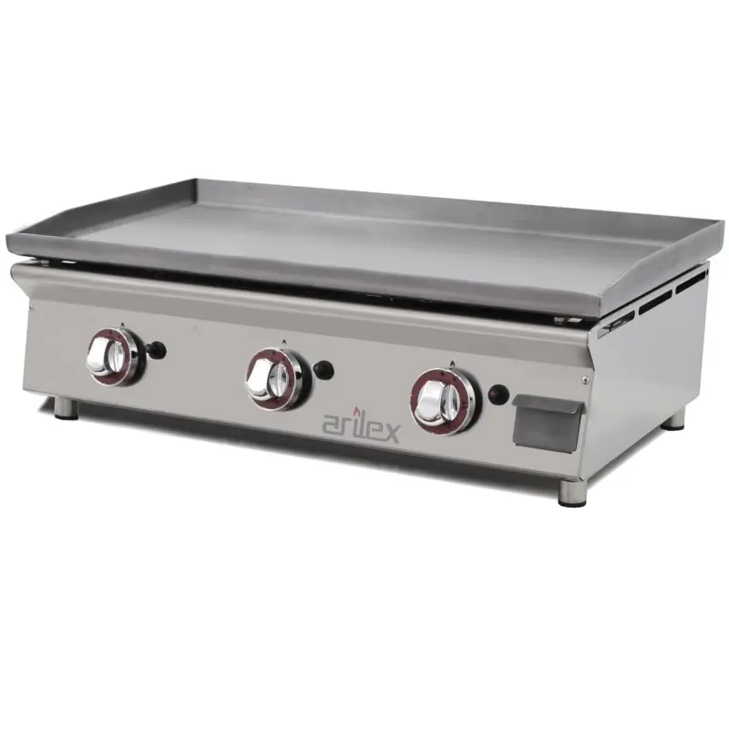 Plancha a gas ARILEX 80 cm, acero laminado de 6 mm