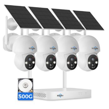Kit Hiseeu solar WiFi 4 cámaras 4 MP WK-4TD504-EG