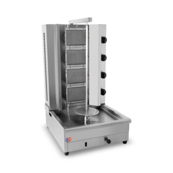 Máquina de kebab a gas de 4 quemadores con espada de 61 cm