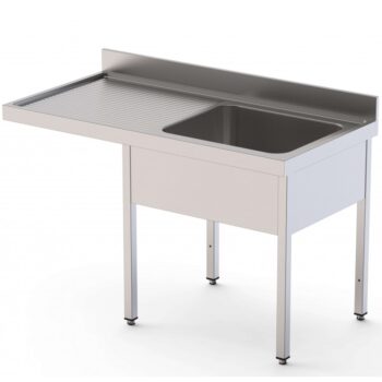 Fregadero industrial de 1 cuba con hueco para lavavajillas