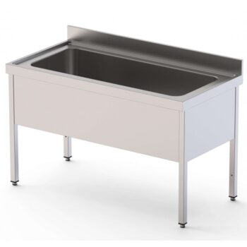 Fregadero industrial de gran capacidad de 1 cuba con mueble