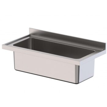 Fregadero industrial de gran capacidad de 2 cubas sin mueble