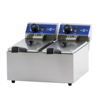 Freidora eléctrica de sobremesa doble 6 + 6 litros