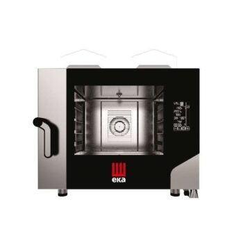Horno de convección a gas de 4 bandejas 600x400 con panel electrónico y 100 recetas