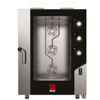 Horno de convección a gas de 10 bandejas 600x400 con vapor para obrador