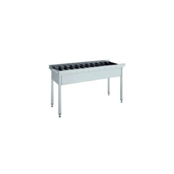 Mesa de salida con rodillos recta de 1100 mm para lavavajillas