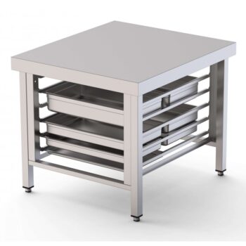 Mesa soporte de acero inoxidable para hornos