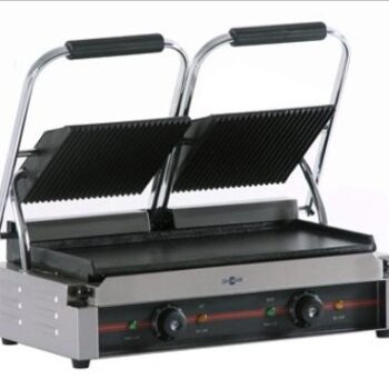 Plancha grill mixta eléctrica doble 47 cm