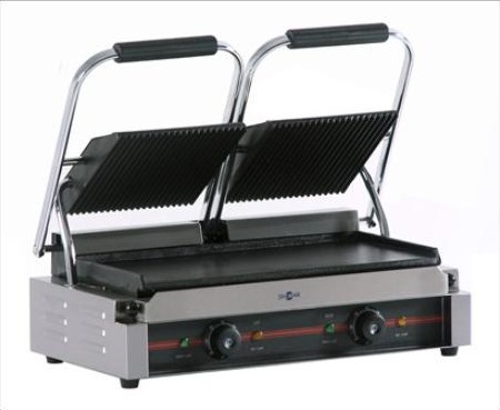 Plancha grill mixta eléctrica doble 47 cm
