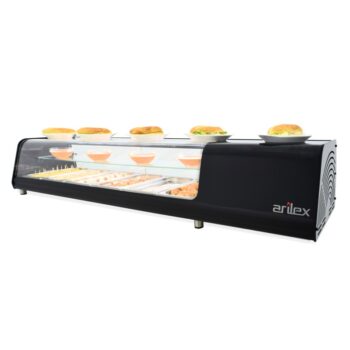 Vitrina refrigerada de tapas de placa lisa de doble exposición de 1.808 mm