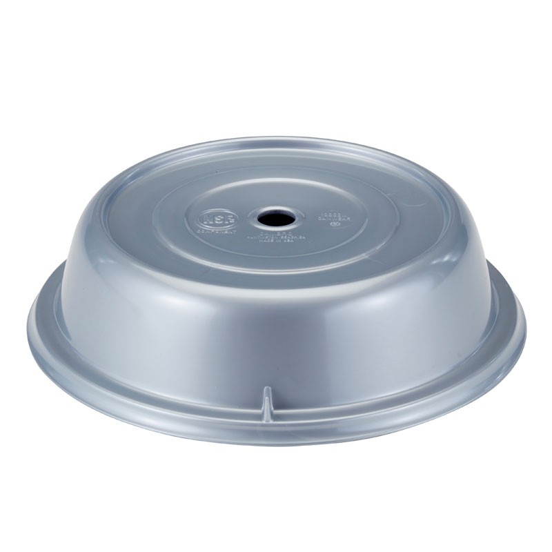Cubreplatos redondo Cambro Camwear de policarbonato, Ø 25,9 cm plata metalizado